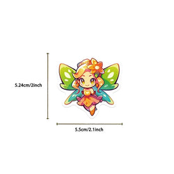 10/30/50PCS Cartoon Flower Fairy PVC Sticker Aesthetic DIY Korean Stationery Decoration Scrapbooking School Supplies for Kids (ONLINE ORDER ONLY)