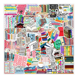 Read Book Graffiti Stickers: 10/25/50pcs for Scrapbook, Suitcase, Water Bottle, Phone, Laptop, Guitar, Car, Skateboard (Online Order Only)