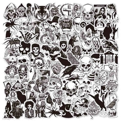 Punk Devil Skull Gothic Stickers for Skateboard Laptop Bike Luggage Phone Car (Online Order Only)