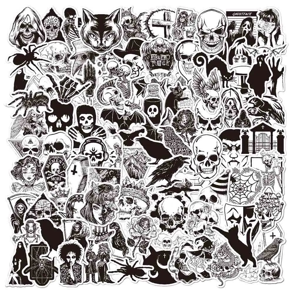 Punk Devil Skull Gothic Stickers for Skateboard Laptop Bike Luggage Phone Car (Online Order Only)