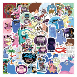58pcs Cartoon Imaginary Friend Stickers for Luggage, Water Cup, Phone, Laptop, Scooter, Refrigerator (Online Order Only)