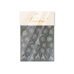 Colorful Fireworks Blooming Castle Romantic Brilliant Sky Self Adhesive Nail Art Stickers Star Shiny Rhinestone Manicure Decals (Online Order Only)