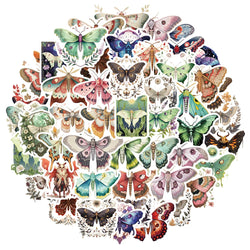 Colorful Moth Animal Stickers Cartoon Decals for Kids DIY Scrapbook Laptop Bike (Online Order Only)