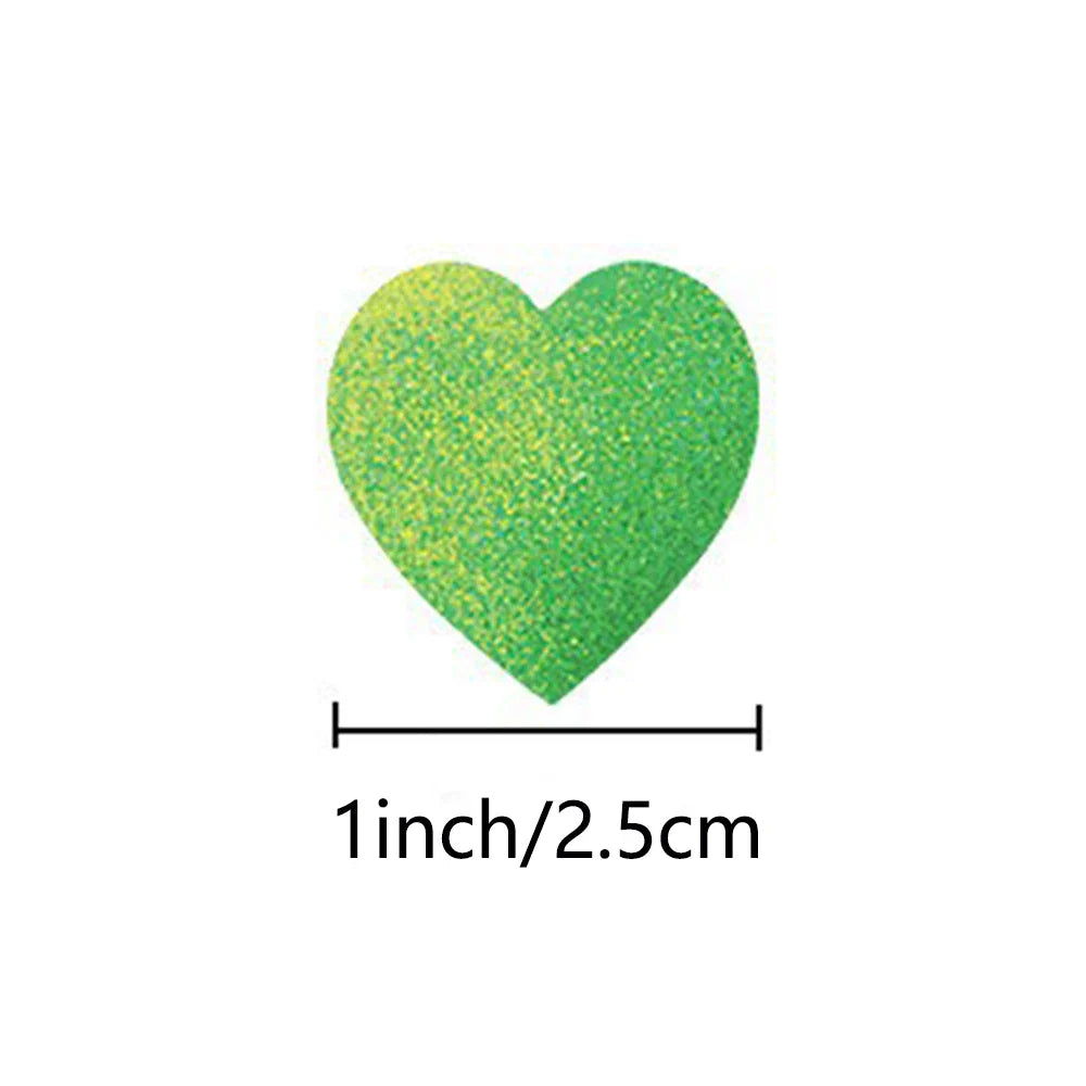 100-500pcs Color Valentine's Day Heart Sticker 1inch Birthday Party Gift Packaging Seal Sticker Baking Label (Online Order Only)