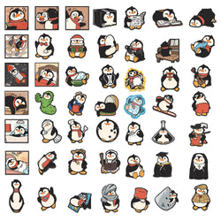 10/30/50PCS Penguin Cartoon Stickers Cartoon Animal Graffiti DIY Laptop Phone Guitar Bike Skateboard Decals Waterproof Kids Toy (ONLINE ORDER ONLY)