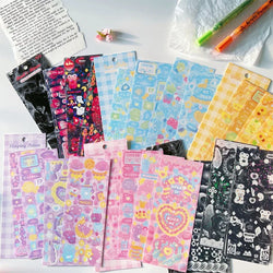 4pcs/set Sweet Cool Bear Call Series Scrapbooking Sticker Korean ins Hand Account Idol Card DIY Deco Material Sticker Stationery (ONLINE ORDER ONLY)