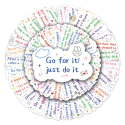 10/50pcs Motivational Phrases Sticker Inspirational Life Quotes DIY Stationery Laptop Study Room Scrapbooking Graffiti Decals (ONLINE ORDER ONLY)