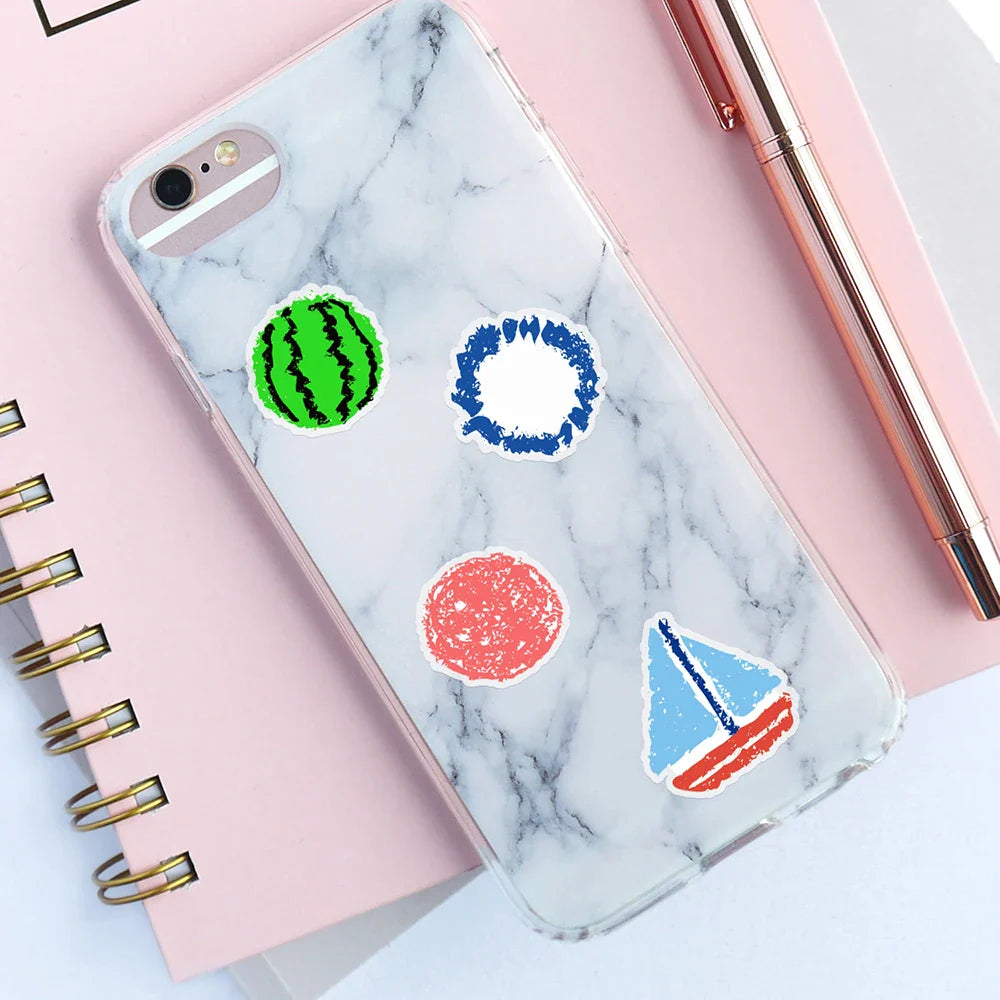 10/30/50PCS Kids Stickers Toy DIY Game Cute Graffiti Crayon Painting Sticker Decoration Decals For Notebook Wall Fridge Laptop (ONLINE ORDER ONLY)