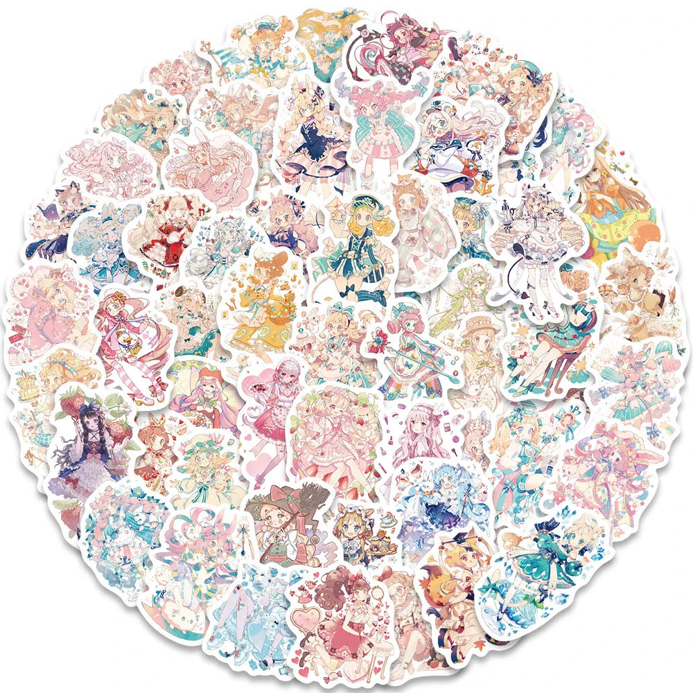 Kawaii Anime Stickers Pack - Cute Cartoon Decals for Laptop, Phone, Notebook, Bike, Car (Online Order Only)