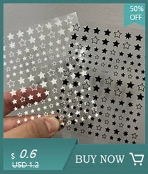 50 Sheets! 3D Flower Nail Art Stickers Decals NOT Repeat Black/White/Colorful Self Adhesive Nail Sticker Decals Random Pattern * (ONLINE ORDER ONLY)