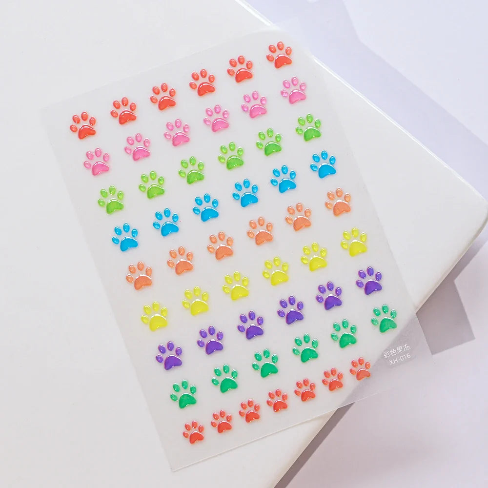 1Sheet Valentine's Day Decals 5D Nail Art Stickers Heart Self-Adhesive Slider Love Letters DIY Manicure Accessories "Dopamine" % (ONLINE ORDER ONLY)