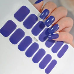 14Tips Solid Color Stickers Nail Art Supplies European & American Simple Decals Oil Film Decals Press on Nails Stickers Designer (ONLINE ORDER ONLY)