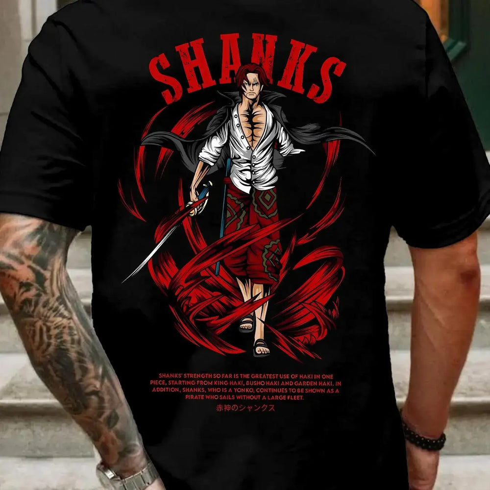 One Piece Shanks Summer T-shirt Retro Oversized Cotton (ONLINE ORDER ONLY)
