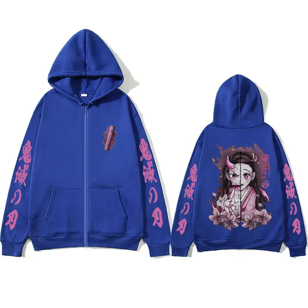 Kamado Nezuko Merch Zipper Hoodie Demon Slayer Oversized (ONLINE ORDER ONLY)