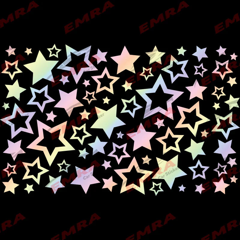 Star Car Sticker for Triangular Window Outdoor Decoration Universal All Vehicles External Accessories PVC Waterproof Vinyl Decal (ONLINE ORDER ONLY)