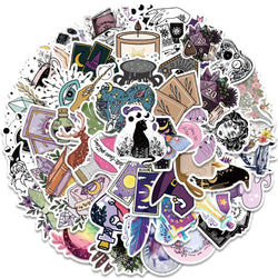 10/30/50pcs Gothic Boho Witch Magic Apothecary Graffiti Stickers Skateboard Guitar Luggage Car Phone Cool Sticker Decal Kid Toy (Online Order Only)
