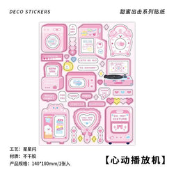 Cute Sweet attack series Stickers Text Dialog Idol Card DIY Material Scrapbooking Decorative Sticker Personalized Stationery (ONLINE ORDER ONLY)