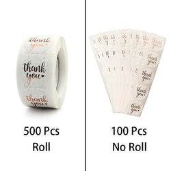 500 Pcs 1.5inch/3.8cm Round Laser English Thank You Gift Seal Sealing Stickers with Waterproof Wedding Holiday Label (ONLINE ORDER ONLY)