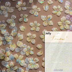 Charm Pink Yellow Flower Petal Stamen Stamen Peony Self Adhesive Nail Art Decorations Stickers Shiny Rhinestone Manicure Decals (ONLINE ORDER ONLY)