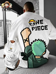 One Piece Graphic T-Shirt: Luffy & Zoro Oversized Streetwear (ONLINE ORDER ONLY)
