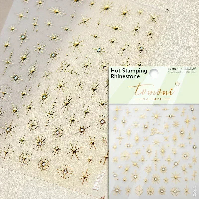 Black White Christmas Tree Snowflake Bowknot Snowman Socks Star Santa Hat Deer Rhinestone Winter Nail Art Sticker Manicure Decal (Online Order Only)