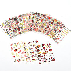 30pcs Black Flowers Nail Art Stickers 3D Self Adhesive Daisy Floral Nail Tips Design Decals Manicure Supplies For Women & Girls* (ONLINE ORDER ONLY)