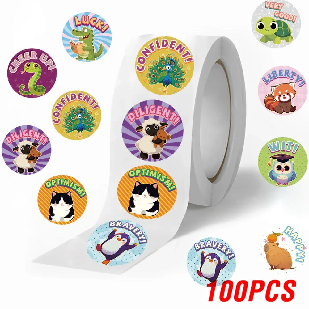 100-500pcs Animal Cartoon Stickers Phone Laptop Notebook Suitcase Water Bottles Sticker DIY Gift Decoration Lables Stationery (ONLINE ORDER ONLY)