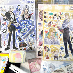 1Pc Cute Anime Man Sticker Cartoon Cool Character Deco Scrapbook DIY Material Decoration Stationery Stickers (Online Order Only)