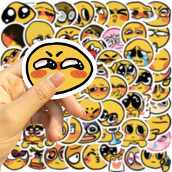 10/30/60PCS Cute Mood Yellow Sticker Aesthetic Korean Stationery Children's PVC Decoration Scrapbooking School Supplies for Kids (ONLINE ORDER ONLY)
