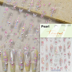 Glitter Star Snake Moon Darkness Eye Love Heart Crown Sword Self Adhesive Nail Art Stickers Punk Jelly Angel Wing Manicure Decal (ONLINE ORDER ONLY)