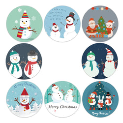 100-500Pcs New Merry Christmas Stickers Gift Packaging Seal Labels for New year decor, Greeting cards, Candy bags Stickers (ONLINE ORDER ONLY)