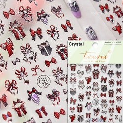 Sexy Red Grape Wine Bowknot Cocktail Goblet Cup Soda Liquid Shiny Sparkling Self Adhesive Nail Art Stickers 3D Manicure Decals (ONLINE ORDER ONLY)