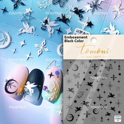 Colorful Geometric Gem Wing Love Heart Bowknot Moon Star Figure Totem Line Retro Self Adhesive Nail Art Stickers Manicure Decals (ONLINE ORDER ONLY)
