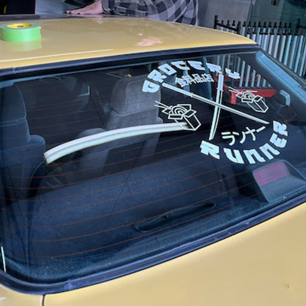 Grocery Runner for Car Sticker Individuation Decoration Windshield Rear Window External Accessories Waterproof Vinyl Decals (ONLINE ORDER ONLY)