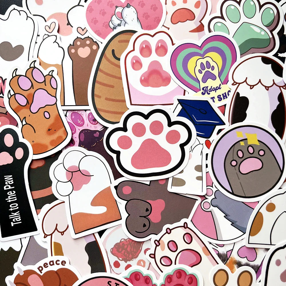 Cute Cat Paw Stickers - Laptop, Scrapbooking, School Supplies (Online Order Only)