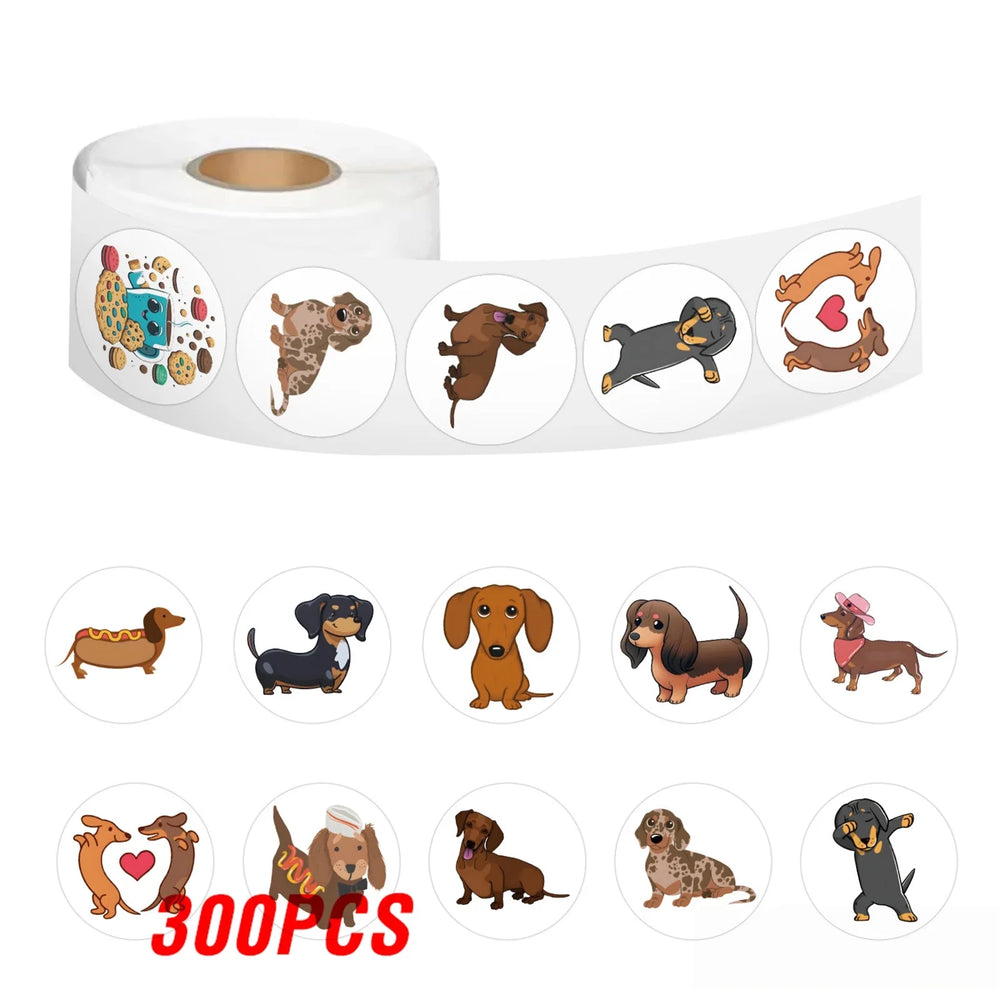 100-500pcs Dog Sticker for On Laptop Suitcase Cute Animal Cartoon Rewards Hand Account Tape Seal Label Stationery Stickers (ONLINE ORDER ONLY)