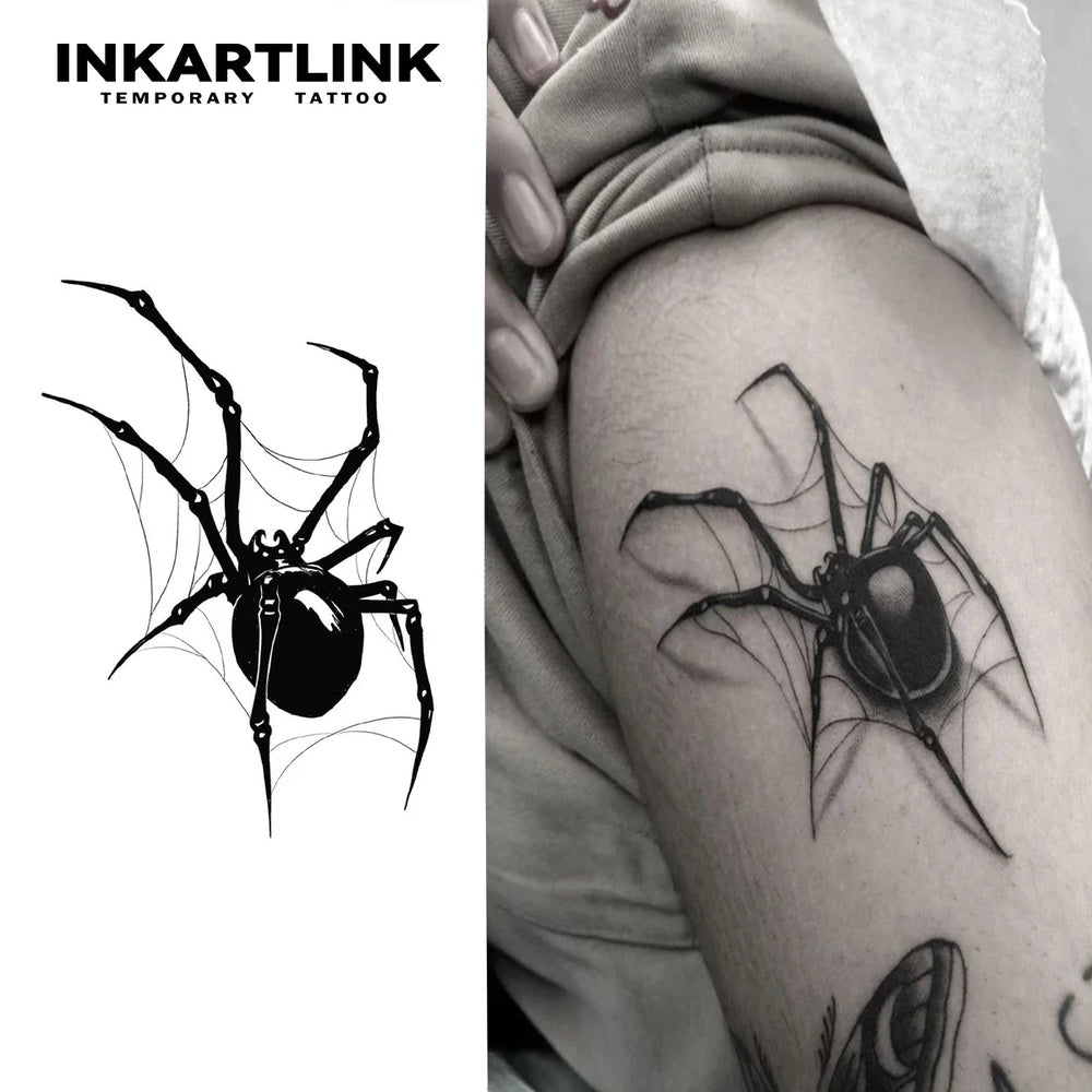 Spider  Temporary Tattoo,Lasts To 15 Days New Technology Magic Waterproof Semi Permanent Sticker. (Online Order Only)