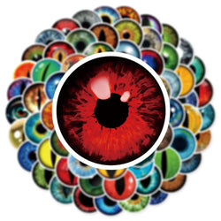 10/80Pcs Trendy Cartoon Horror Eyeball Sticker Graffiti Helmet Cup DIY Waterproof PVC GraffitiSticker Children Toys Wholesale (ONLINE ORDER ONLY)