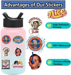50pcs Cool Vintage Stickers Retro Decal For Skateboard Laptop Phone Bike Car Funny Waterproof Sticker Kids Classic Toys (Online Order Only)