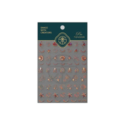 Shiny Laser Constellation Totem Pink Blue Gold Silver Shell Starfish Moon Star 3D Self Adhesive Nail Art Sticker Manicure Decals (ONLINE ORDER ONLY)