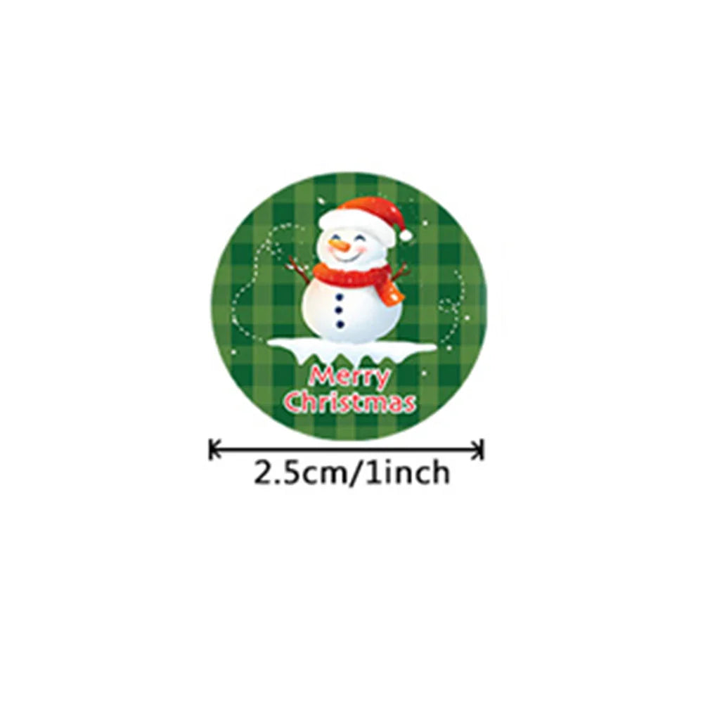 100-500pcs Merry Christmas Stickers Christmas Theme Seal Labels Stickers For DIY Gift Baking Package Envelope Stationery (ONLINE ORDER ONLY)