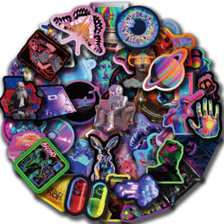 50PCS Cool Punk Art Stickers Aesthetic Laptop Phone Sticker DIY Motorcycle Luggage Car Skateboard Toy (ONLINE ORDER ONLY)