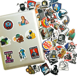 10/30/50PCS Punk Hip Hop Toolbox Graffiti Car Helmet Skull Welding Union Skateboard Mobile Phone Wall Sticker Wholesale (Online Order Only)