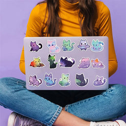 10/30/50PCS Cute Starry Sky Cat and Sealife Sticker Packs (ONLINE ORDER ONLY)