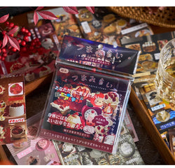 30 Pages Cute Retro Food Die-cut Sticker Book Y2K Sticker Journal Handbook Scrapbooking Kawaii Decoration Sticker Kids Gift (ONLINE ORDER ONLY)
