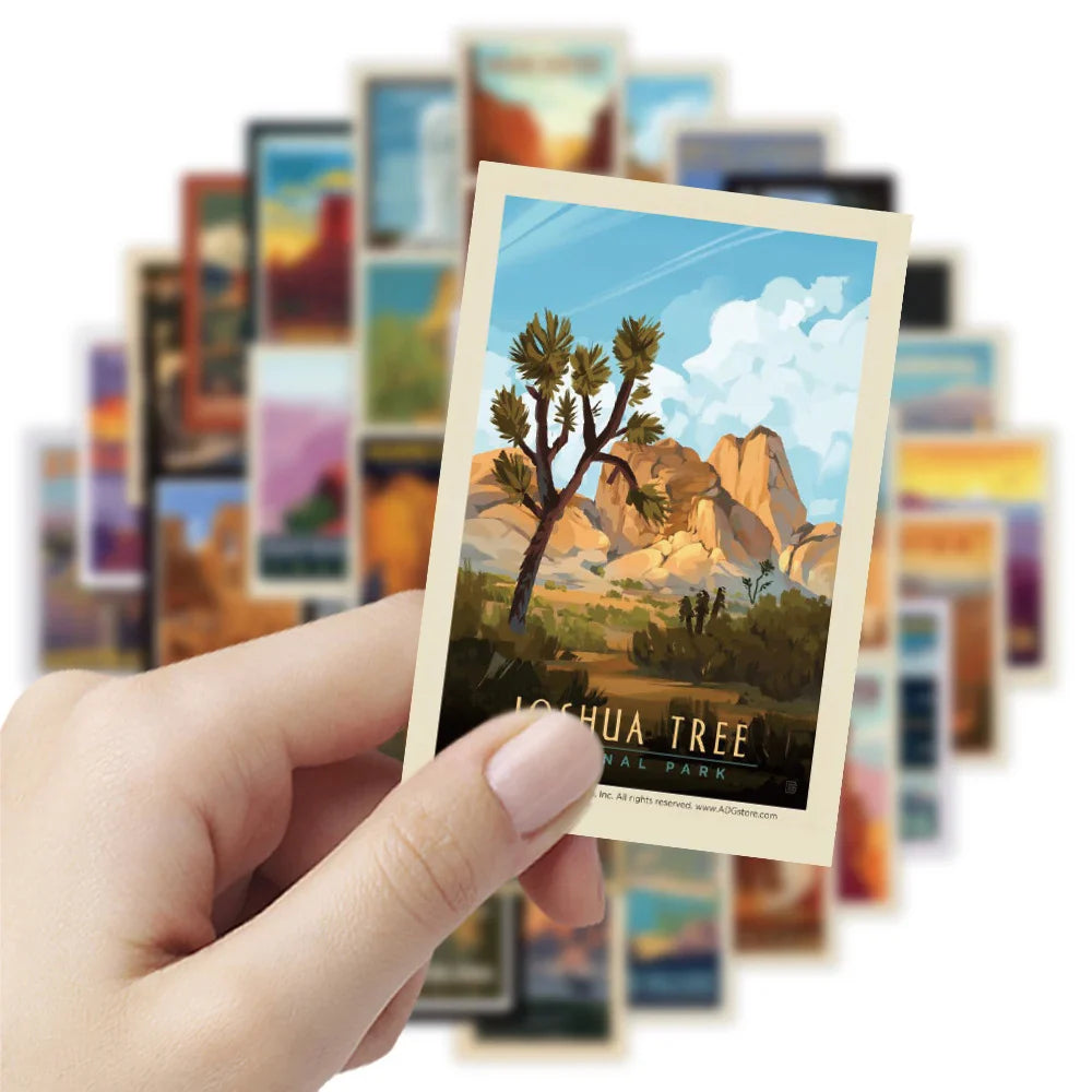 10/30/50pcs Cute Cartoon World Landmarks Aesthetic Poster Stickers  Decals Notebook Skateboard Laptop Phone Decoration Sticker (Online Order Only)