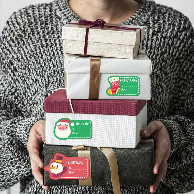 20-40pcs Merry Christmas Santa Claus Christmas Tree Hat Stickers Labels For Gift Box Decorative Package Wrapping Business (ONLINE ORDER ONLY)