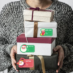 20-40pcs Merry Christmas Santa Claus Christmas Tree Hat Stickers Labels For Gift Box Decorative Package Wrapping Business (ONLINE ORDER ONLY)