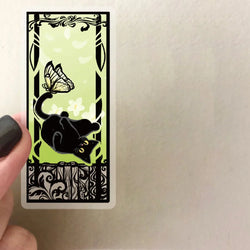 50pcs Cartoon Fantasy Cat Mysterious World Aesthetic Stickers Luggage Laptop Guitar Phone Waterproof PET Car Decals (Online Order Only)