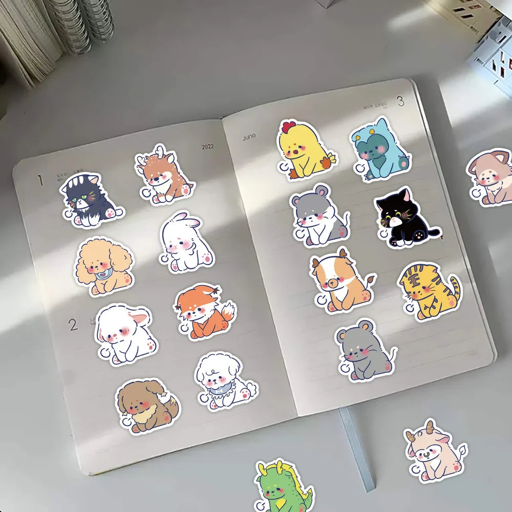 10/60PCS Anime Animal Stickers Car Motorcycle Travel Luggage Phone Guitar Laptop Cartoon Sticker Decal Kid Toys 2023 (ONLINE ORDER ONLY)